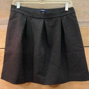 Madewell Gray Pleated Mini Skirt
